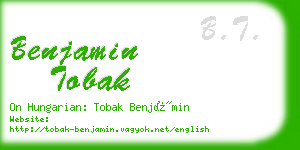 benjamin tobak business card